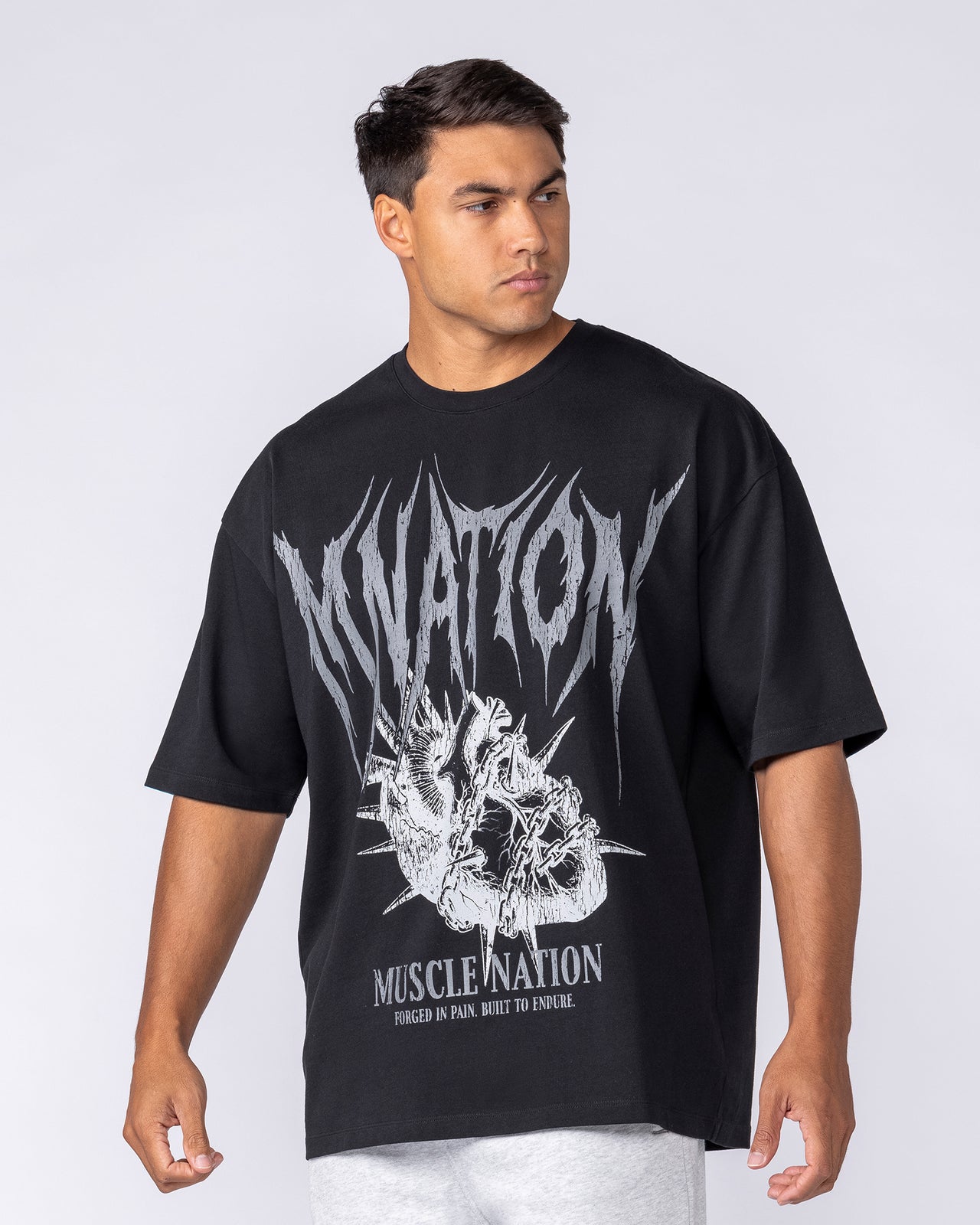 Unchained Oversized Tee - Black