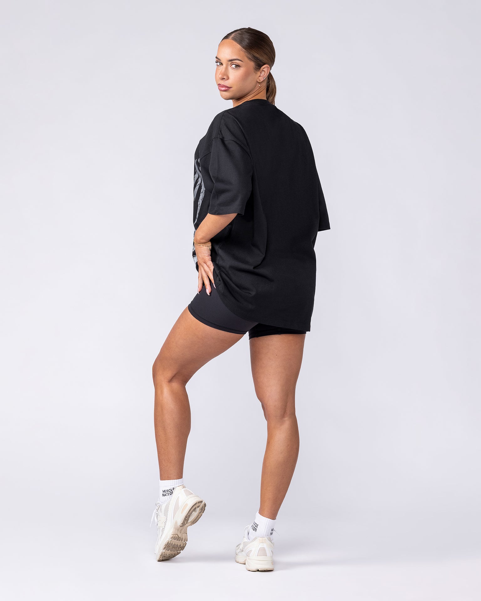 Unchained Oversized Tee - Black