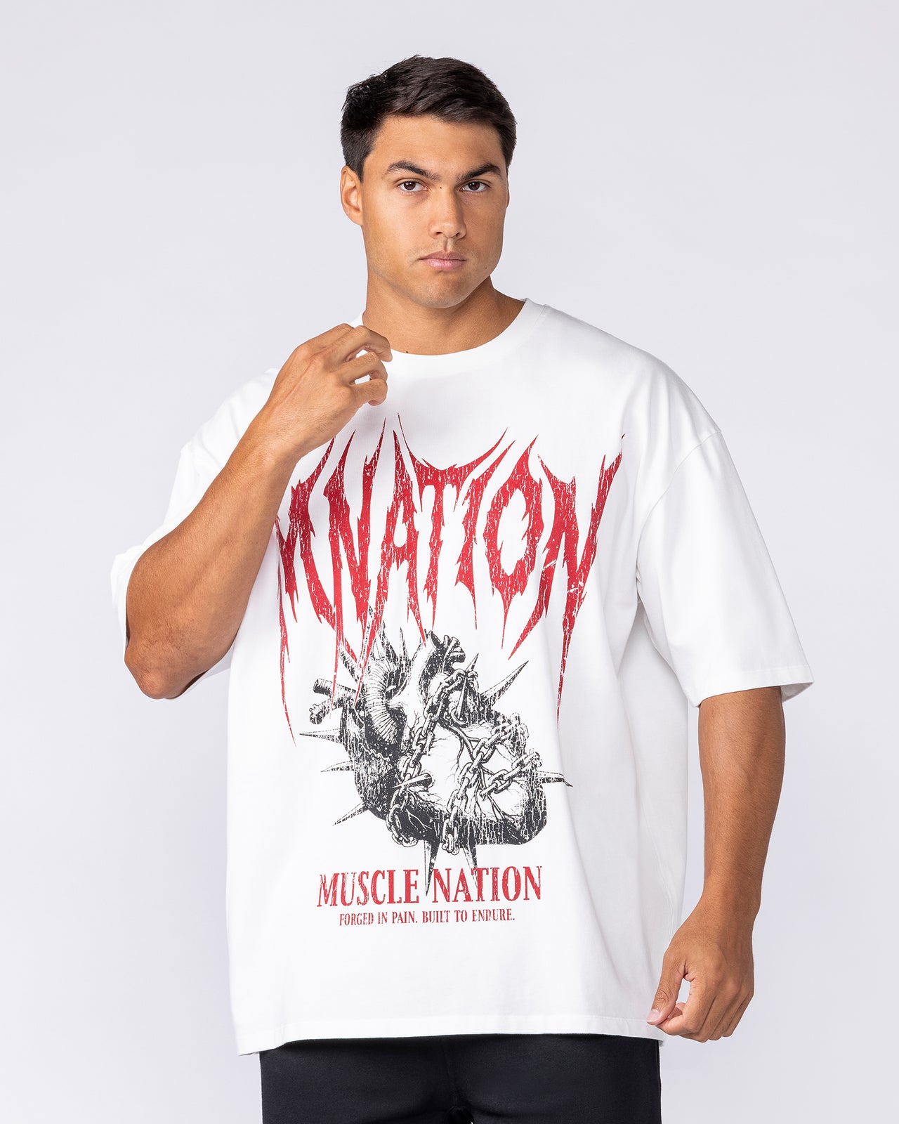 Unchained Oversized Tee - White