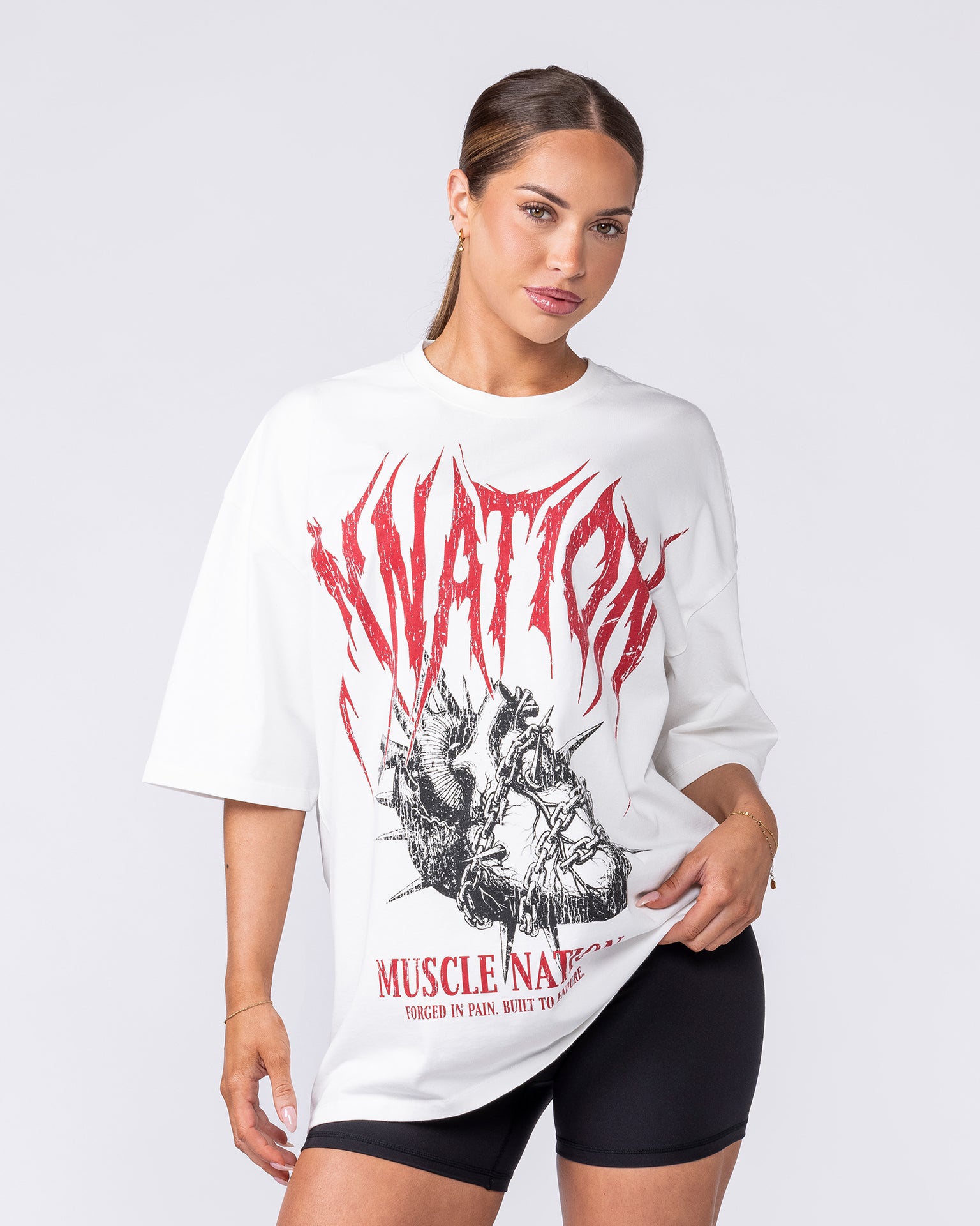 Unchained Oversized Tee - White