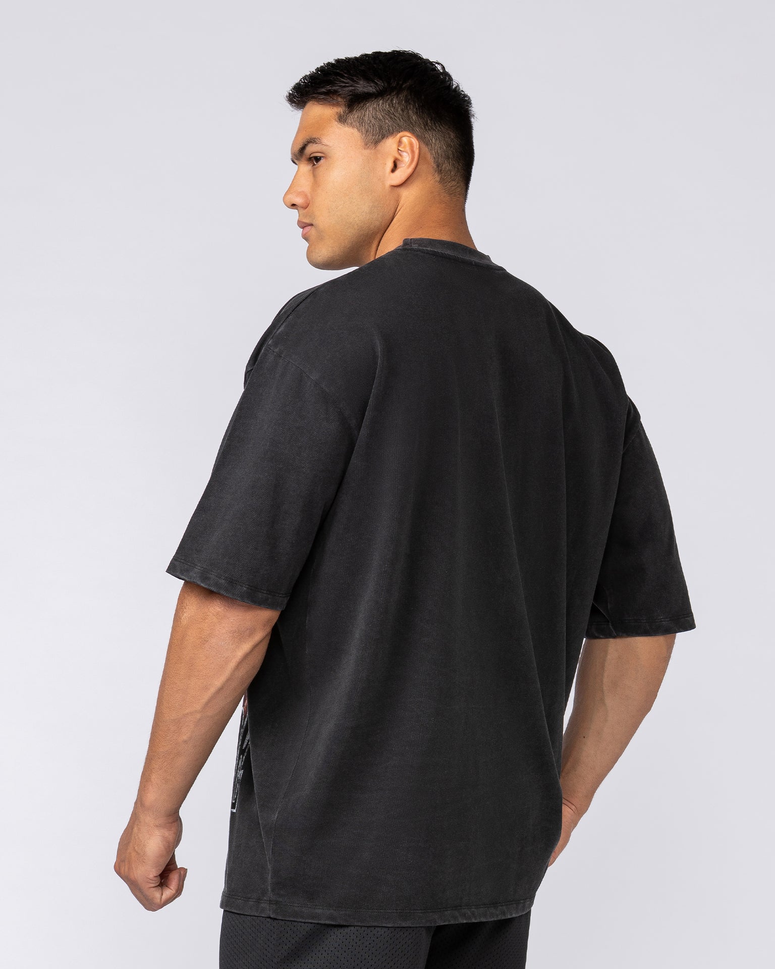 Unleashed Oversized Vintage Tee - Washed Black-T-Shirts-XS-092521WSHBLK-XS-MNAPPRL44300-4-Muscle Nation