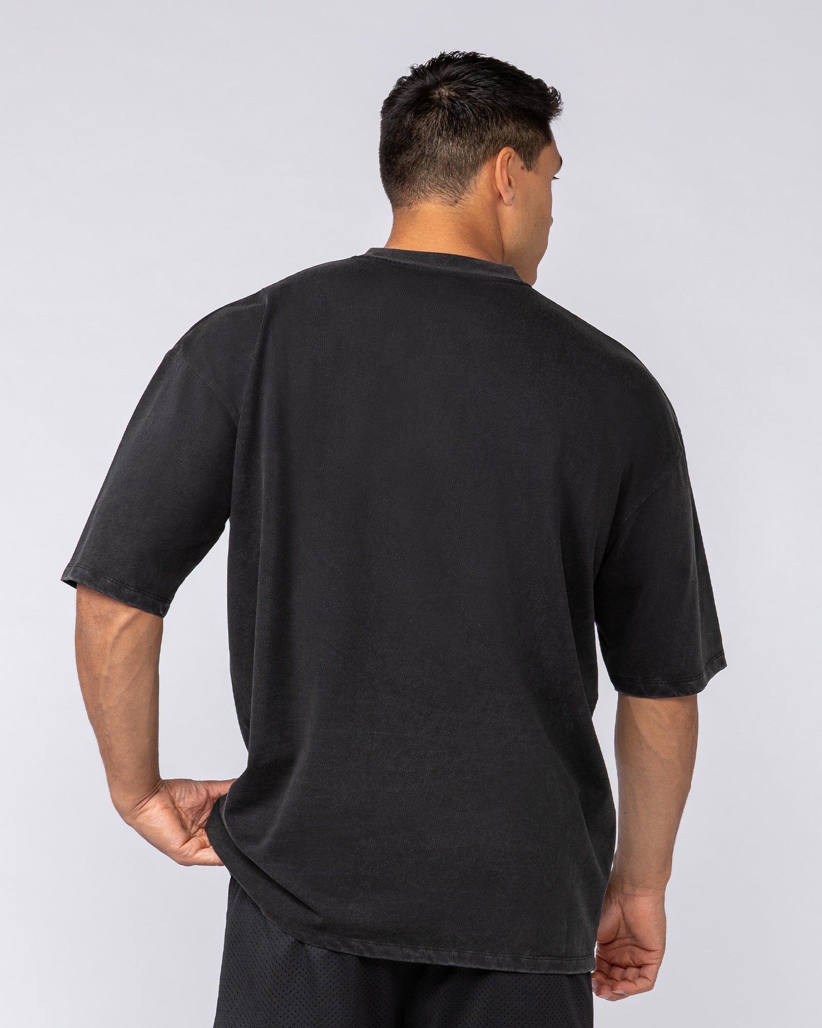 Unleashed Oversized Vintage Tee - Washed Black-T-Shirts-XS-092521WSHBLK-XS-MNAPPRL44300-5-Muscle Nation