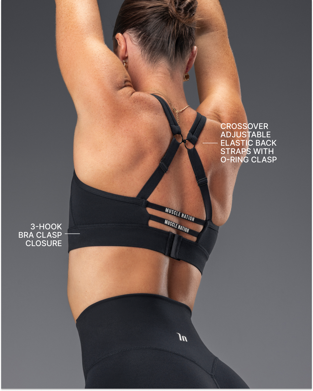 Elite Support Bra - Black-Sports Bras-XXS-112423BLK-XXS-MNAPPRL33316-2-Muscle Nation