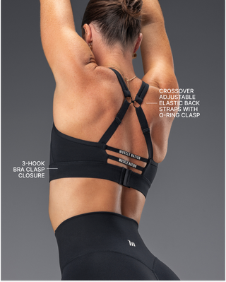 Elite Support Bra - Black-Sports Bras-XXS-112423BLK-XXS-MNAPPRL33316-2-Muscle Nation