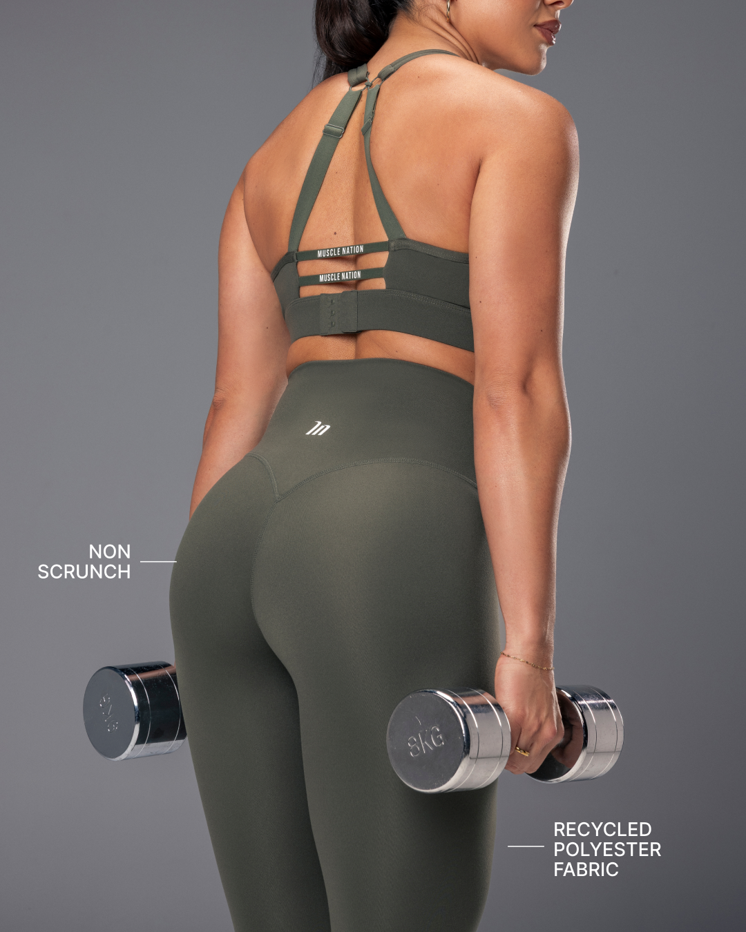 Unrivalled Bare Ankle Length Leggings - Eucalyptus-Leggings-XXS-022633EUYPTS-XXS-MNAPPRL48789-2-Muscle Nation