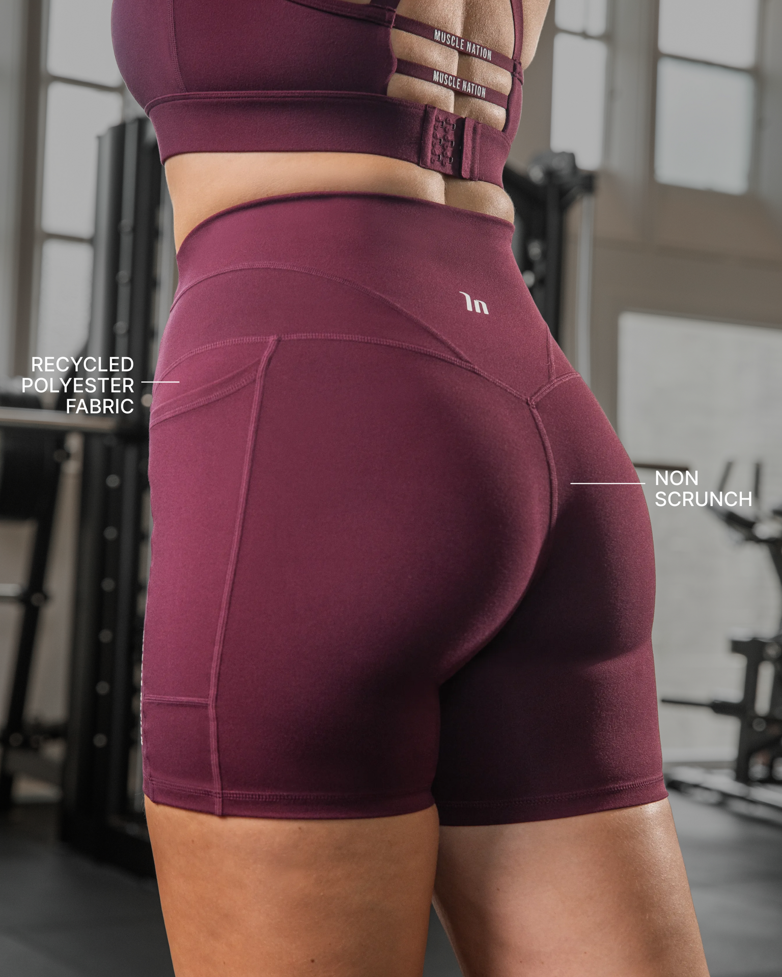 Unrivalled Everyday Pocket Bike Shorts - Sangria-Shorts-XXS-022503SGRA-XXS-MNAPPRL44010-2-Muscle Nation