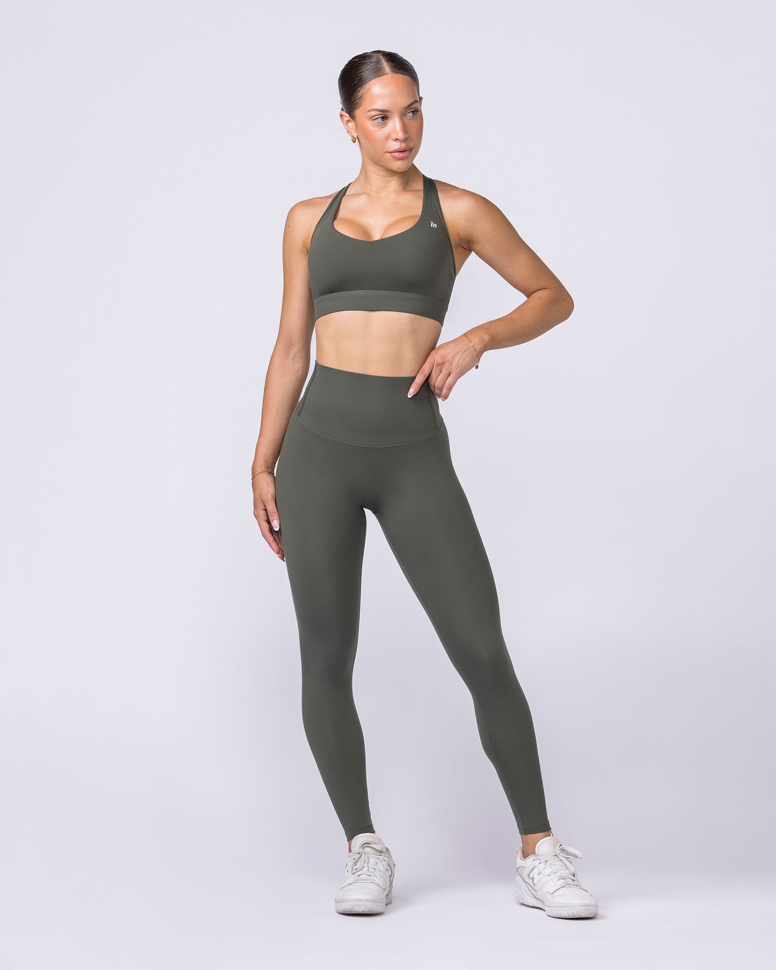 Unrivalled Bare Ankle Length Leggings - Eucalyptus-Leggings-XXS-022633EUYPTS-XXS-MNAPPRL48789-10-Muscle Nation