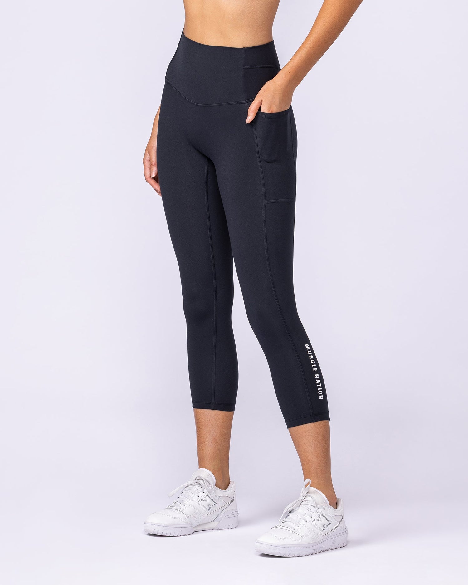 Unrivalled Everyday Pocket 7/8 Leggings - Black-Leggings-XXS-1125117BLK-XXS-MNAPPRL46714-2-Muscle Nation