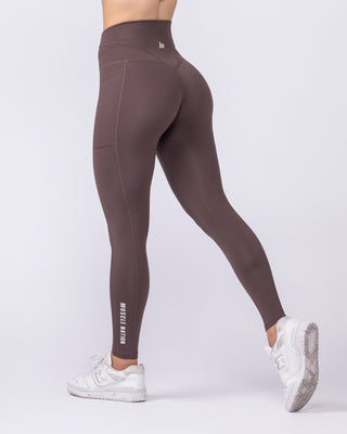 Unrivalled Everyday Pocket Ankle Leggings - Cola-Leggings-XXS-022611COLA-XXS-MNAPPRL48506-1-Muscle Nation