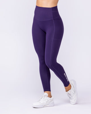 Unrivalled Everyday Pocket Ankle Leggings - Dark Purple-Leggings-XXS-092503DRKPUR-XXS-MNAPPRL44465-2-Muscle Nation