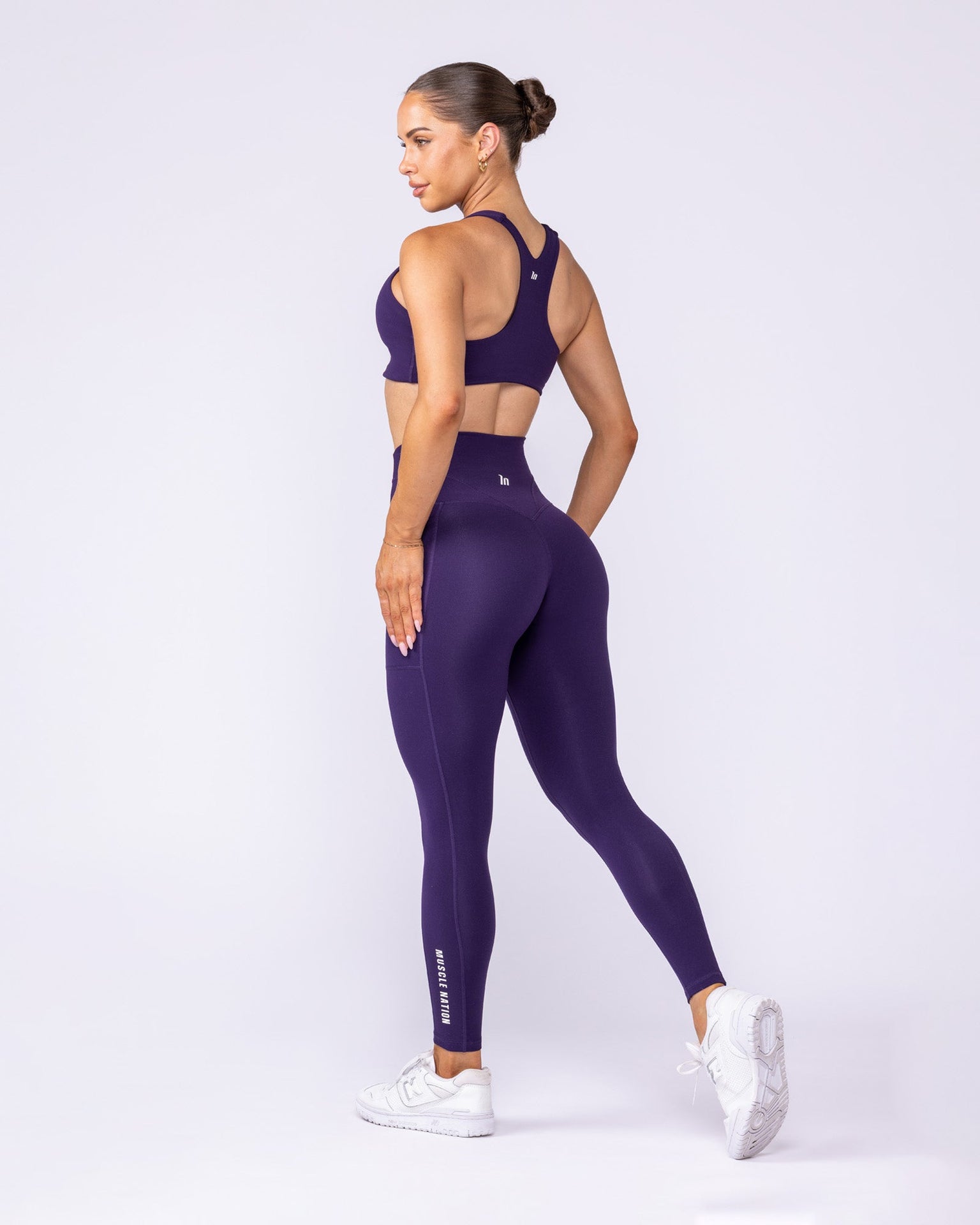 Unrivalled Everyday Pocket Ankle Leggings - Dark Purple-Leggings-XXS-092503DRKPUR-XXS-MNAPPRL44465-6-Muscle Nation