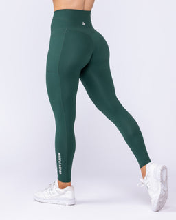 Unrivalled Everyday Pocket Ankle Leggings - Forest Green-Leggings-XXS-092503FRSGRN-XXS-MNAPPRL44474-1-Muscle Nation