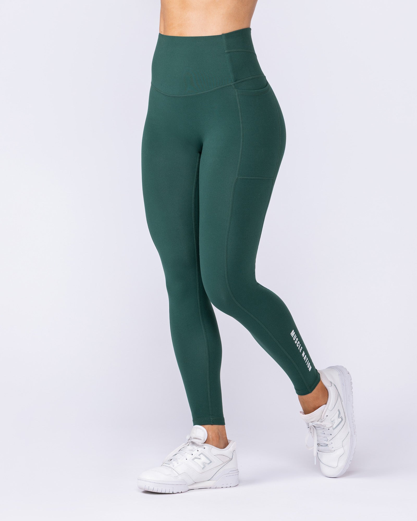 Unrivalled Everyday Pocket Ankle Leggings - Forest Green-Leggings-XXS-092503FRSGRN-XXS-MNAPPRL44474-2-Muscle Nation