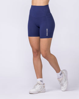 Unrivalled Everyday Pocket Bike Shorts Classic Navy - Muscle Nation women's bike shorts