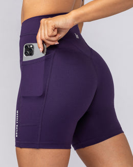 Unrivalled Everyday Pocket Bike Shorts - Dark Purple-Shorts-XXS-092502DRKPUR-XXS-MNAPPRL44447-1-Muscle Nation