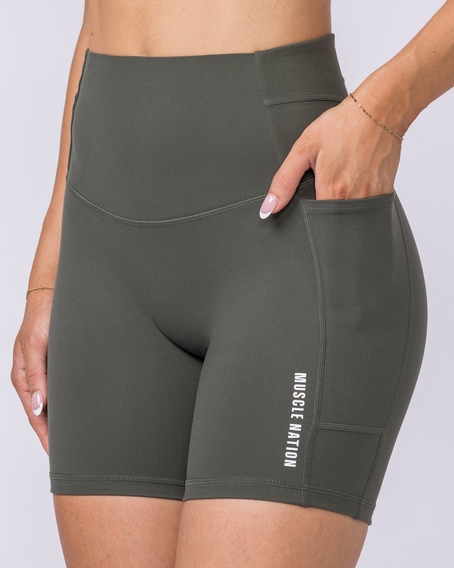 Unrivalled Everyday Pocket Bike Shorts - Eucalyptus-Shorts-XXS-022610EUYPTS-XXS-MNAPPRL48470-1-Muscle Nation