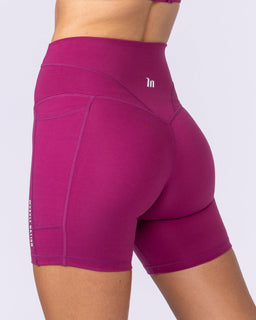 Unrivalled Everyday Pocket Bike Shorts - Raspberry Quartz-Shorts-XXS-1125116RSPQ-XXS-MNAPPRL46759-1-Muscle Nation