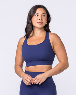 Unrivalled Moulded Bra Classic Navy - Muscle Nation women's sports bra