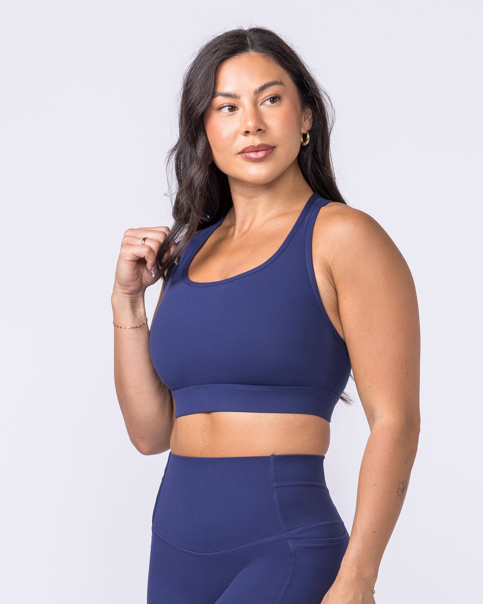 Unrivalled Moulded Bra - Classic Navy-Sports Bras-XS-022609CNAVY-XS-MNAPPRL48462-4-Muscle Nation