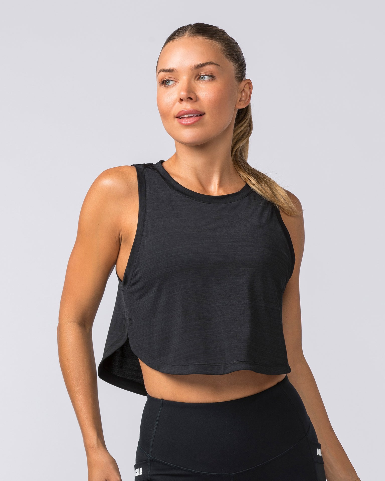 Ignite Cropped Training Tank - Black-Singlets & Tanks-XXS-112379BLK-XXS-MNAPPRL28001-2-Muscle Nation
