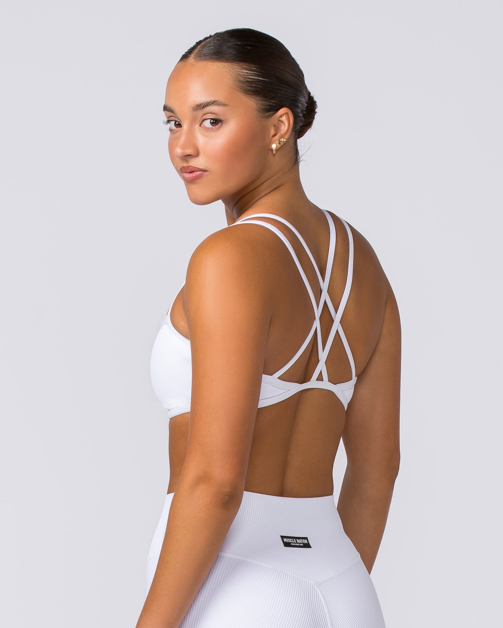 Curves Rib Bralette - White-Bralettes-XS-112373WHT-XS-MNAPPRL27735-4-Muscle Nation