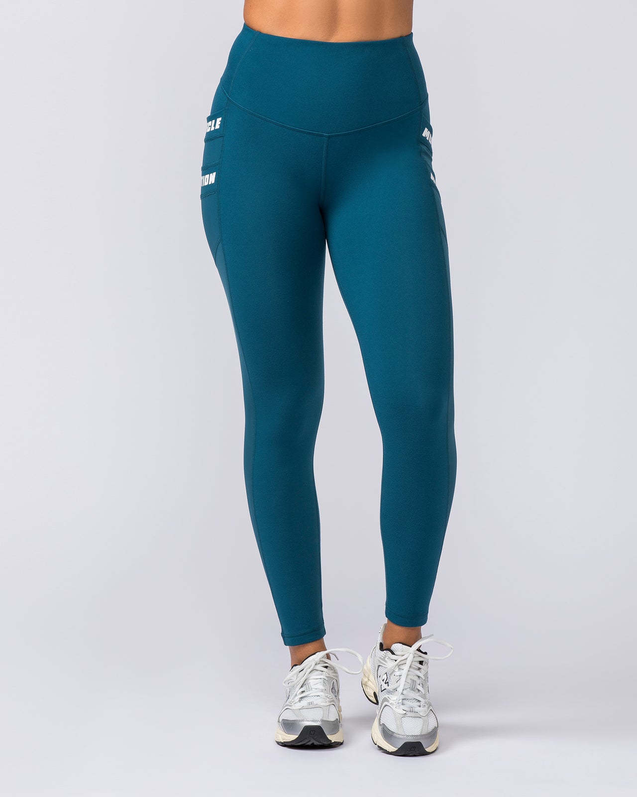 Amplify Pocket Ankle Length Leggings - Tidal Teal-Leggings-XXS-112371TIDALTEAL-XXS-MNAPPRL27677-2-Muscle Nation