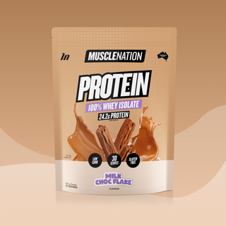 WHEY Protein Isolate - Milk Choc Flake - 30 serves-Whey Protein Powders-MNSUPPS0014-9359054001312-1-Muscle Nation