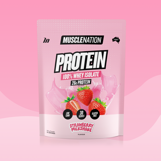 WHEY Protein Isolate - Strawberry Milkshake - 30 serves-Whey Protein Powders-MNSUPPS0321-9359054001343-1-Muscle Nation