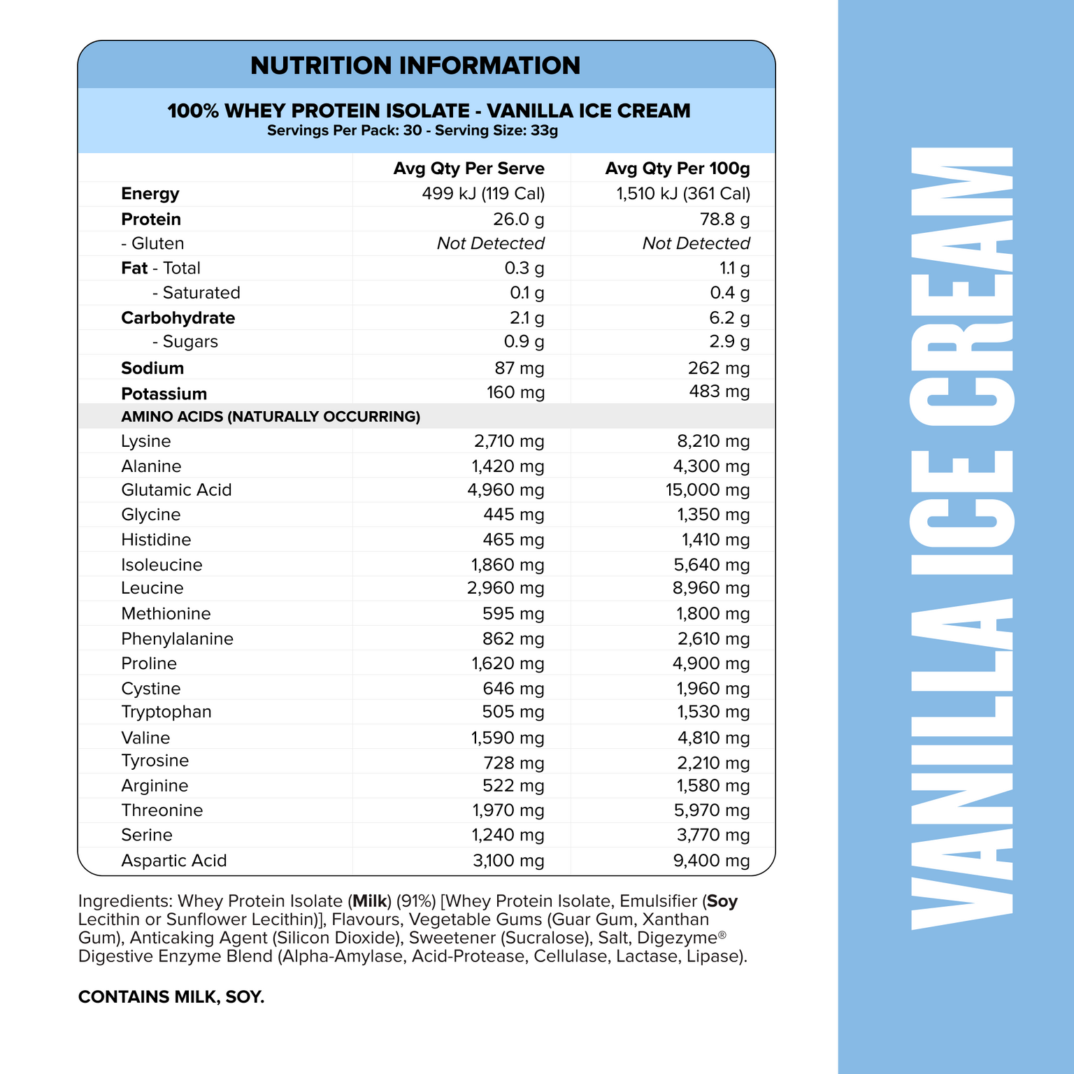 WHEY Protein Isolate - Vanilla Ice Cream - 30 serves-Whey Protein Powders-MNSUPPS0015-9359054001329-3-Muscle Nation