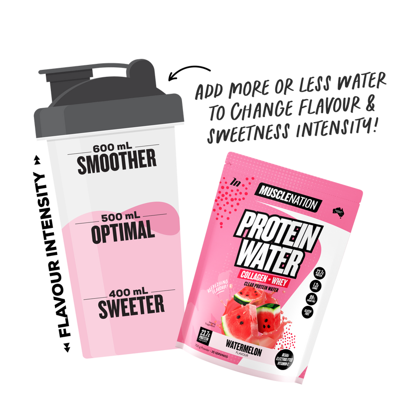 PROTEIN WATER - Watermelon - 25 serves 750g-Protein Waters-MNSUPPS0329-9359054001275-4-Muscle Nation