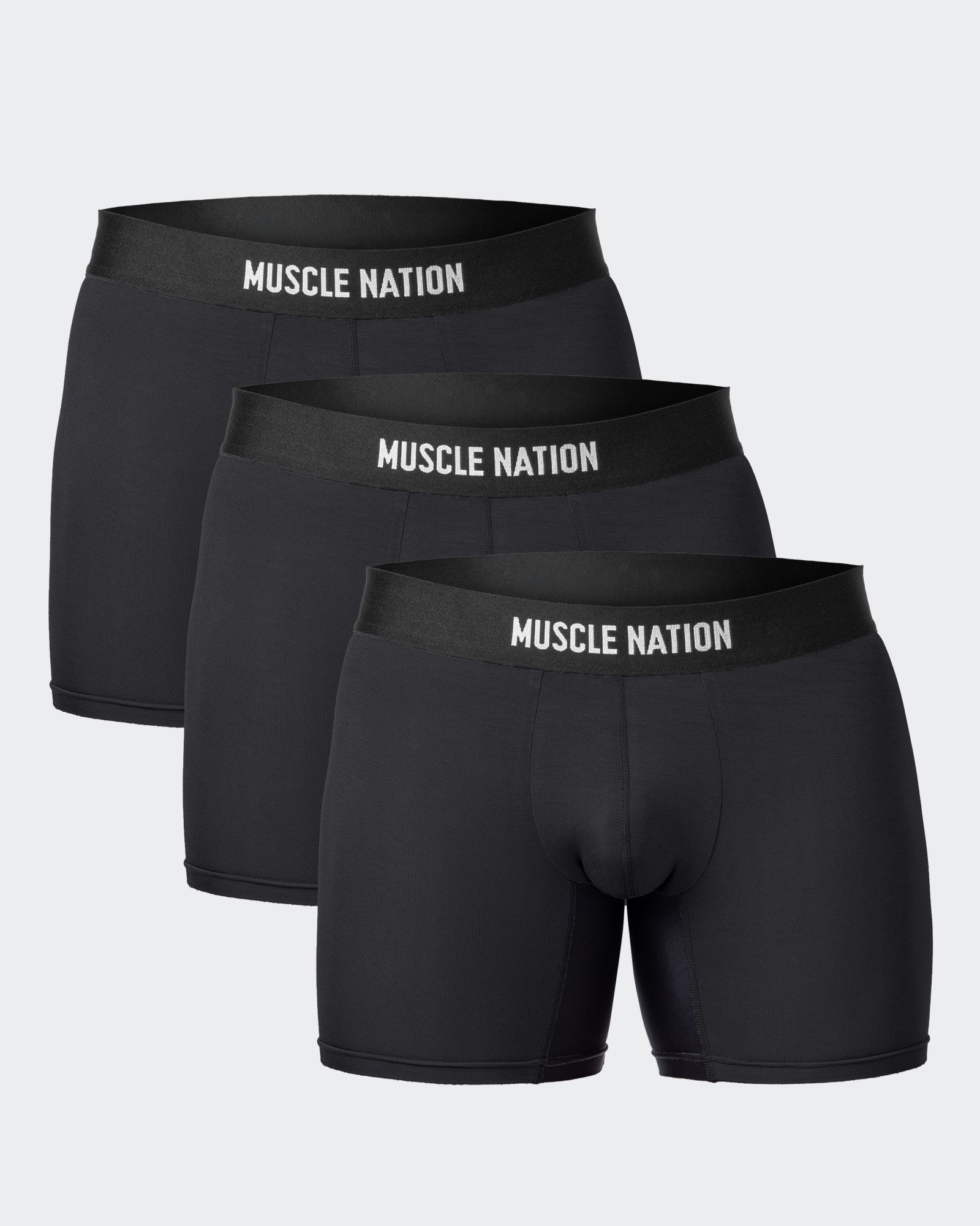 Mens Boxer Briefs - 3Pack - Black-Underwear-S-ACC022581BLK-S-MNAPPRL43588-1-Muscle Nation