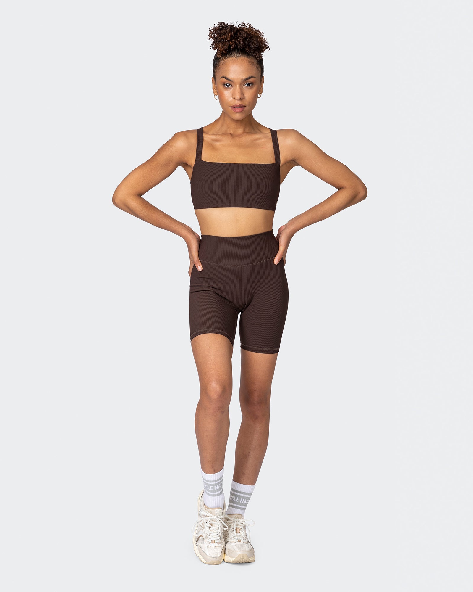Twist Rib Bra - Cocoa-Sports Bras-XS-042303COCOA-XS-MNAPPRL23281-8-Muscle Nation