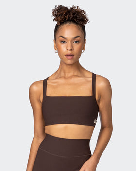 Twist Rib Bra - Cocoa-Sports Bras-XS-042303COCOA-XS-MNAPPRL23281-1-Muscle Nation