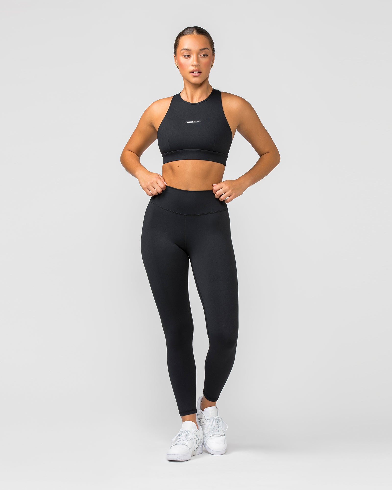 Signature Full Length Scrunch Leggings - Black-Leggings-XXS-MNAPPRL7554-MNAPPRL7554-6-Muscle Nation