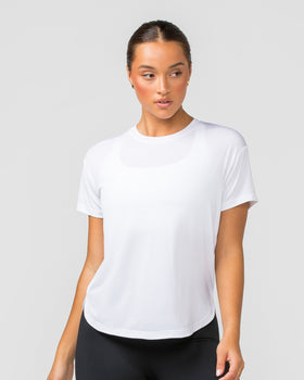Ignite Training Tee - White-T-Shirts-XXS-112378WHT-XXS-MNAPPRL27983-1-Muscle Nation