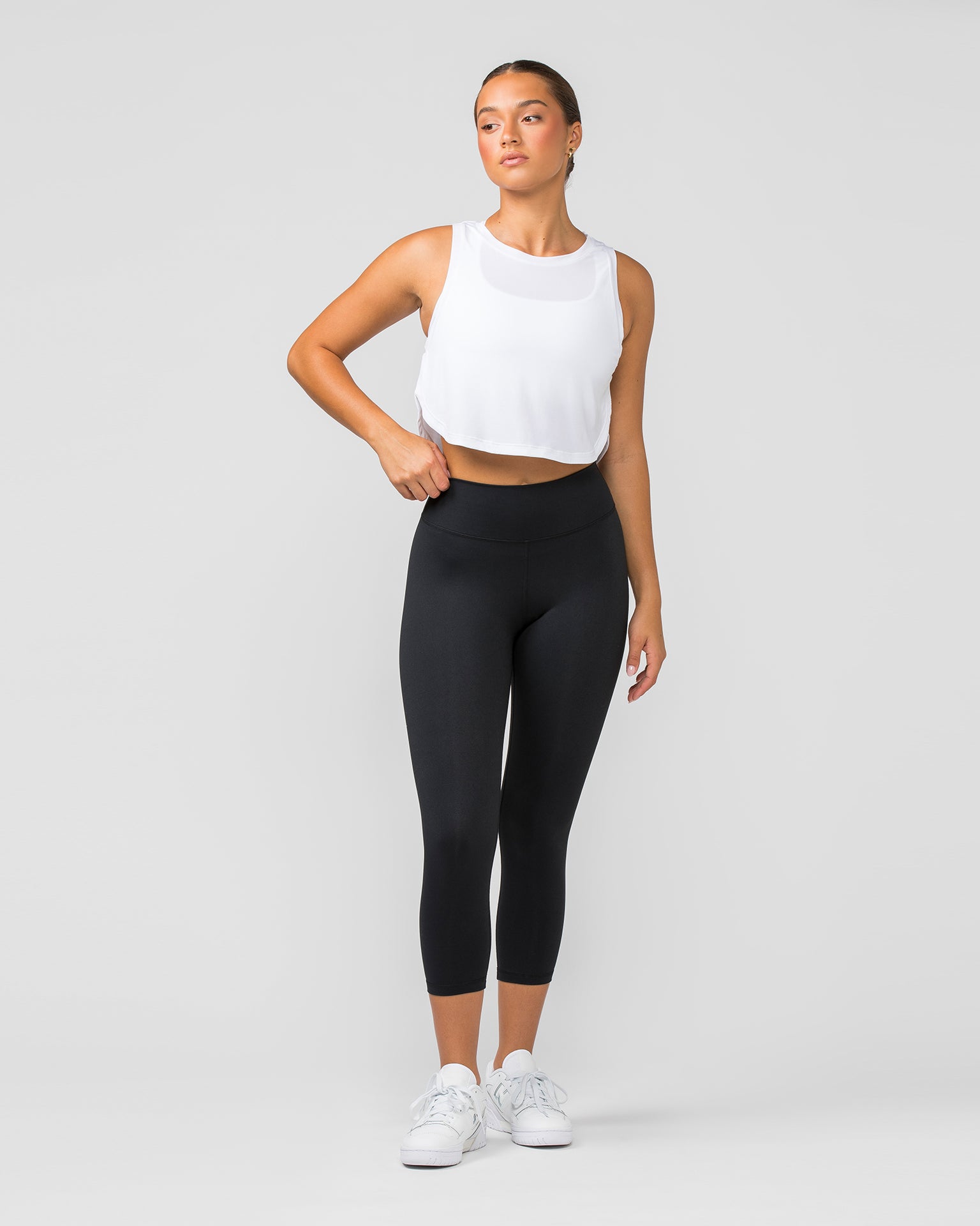 Ignite Cropped Training Tank - White-Singlets & Tanks-XXS-112379WHT-XXS-MNAPPRL28010-6-Muscle Nation