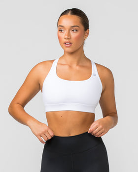 Brace Yourself Bra - White-Sports Bras-XS-112253WHT-XS-MNAPPRL20095-1-Muscle Nation