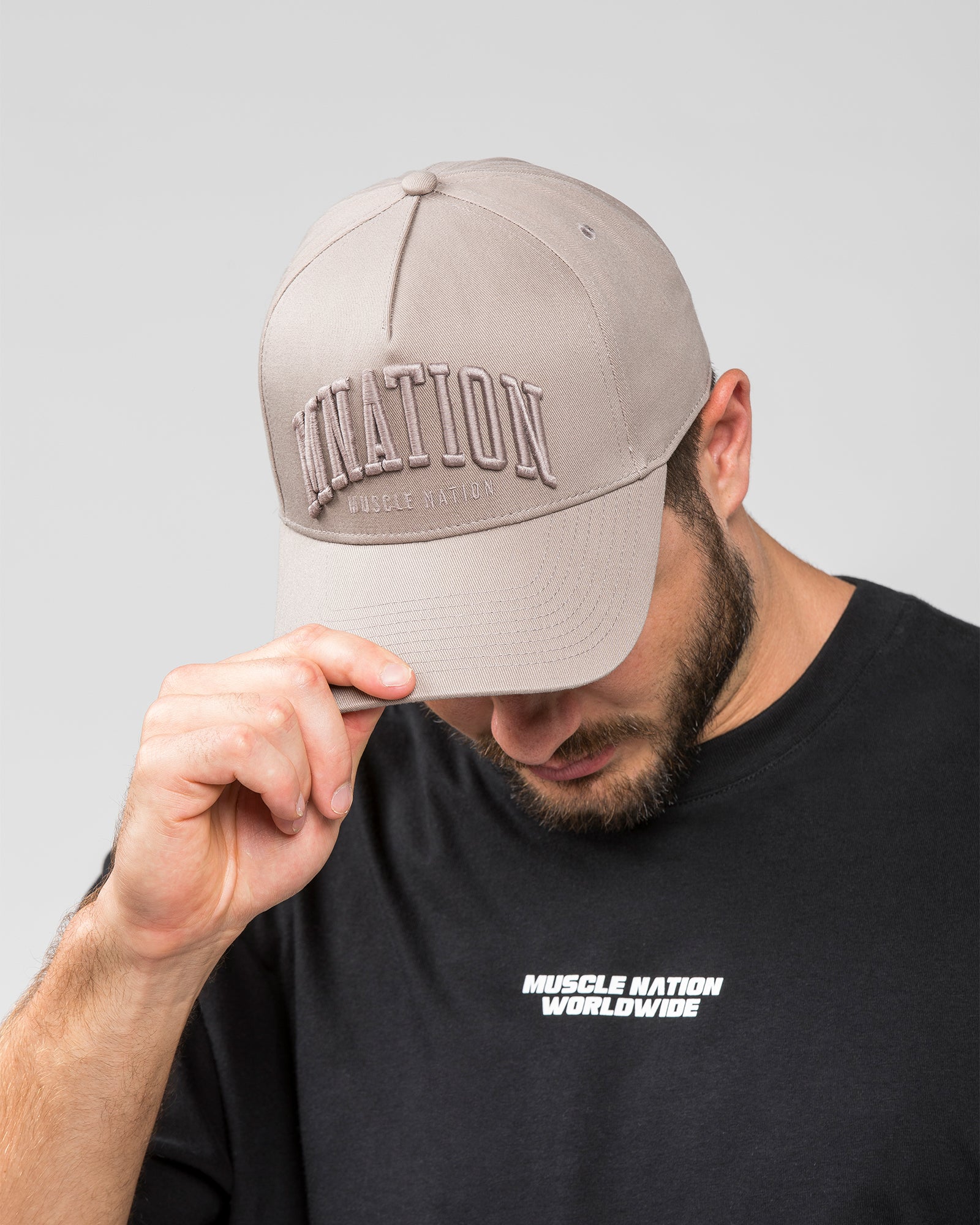 MN A-Frame Hat - Stone-Headwear-Stone-AC052350STONE-One Size-MNAPPRL28517-4-Muscle Nation
