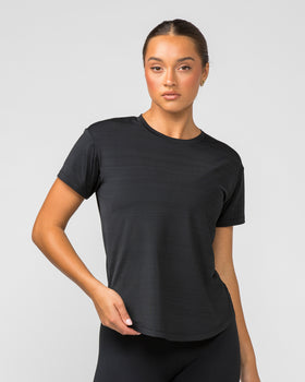 Ignite Training Tee - Black-T-Shirts-XXS-112378BLK-XXS-MNAPPRL27974-1-Muscle Nation