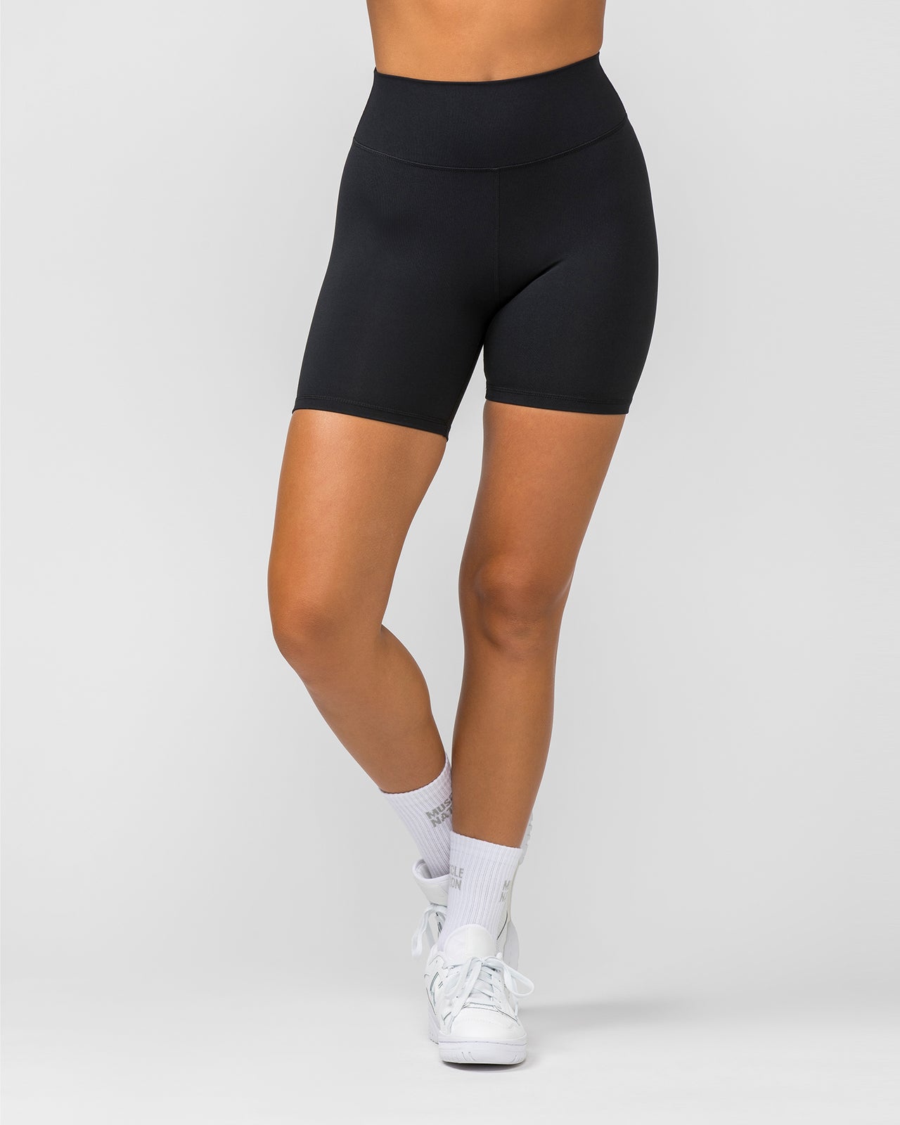 Signature Scrunch Bike Shorts - Black-Shorts-XXS-MNAPPRL7534-MNAPPRL7534-2-Muscle Nation