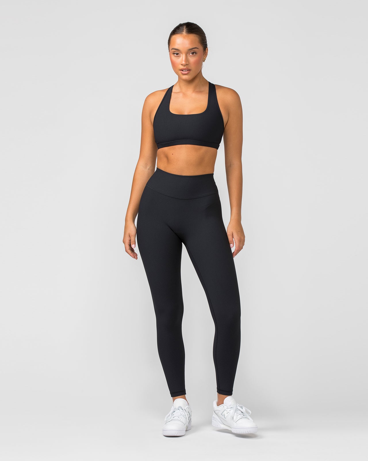 Flex Rib Bra - Black-Sports Bras-XXS-112372BLK-XXS-MNAPPRL40139-6-Muscle Nation