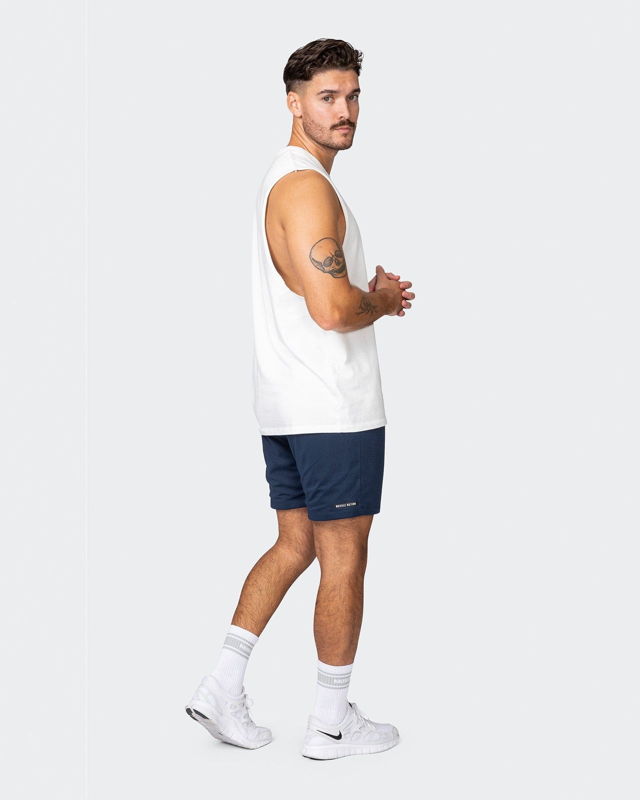 Lay Up 5" Shorts - Navy-Shorts-S-042364NAVY-S-MNAPPRL22354-7-Muscle Nation