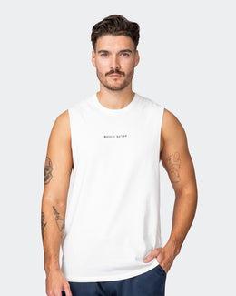 Ease Drop Arm Heavy Vintage Tank - Washed Vanilla-Singlets & Tanks-S-042356WSHVANI-S-MNAPPRL22200-1-Muscle Nation