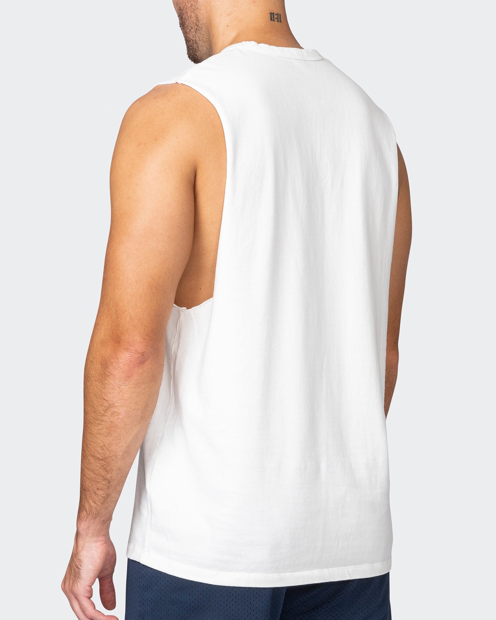 Ease Drop Arm Heavy Vintage Tank - Washed Vanilla-Singlets & Tanks-S-042356WSHVANI-S-MNAPPRL22200-5-Muscle Nation