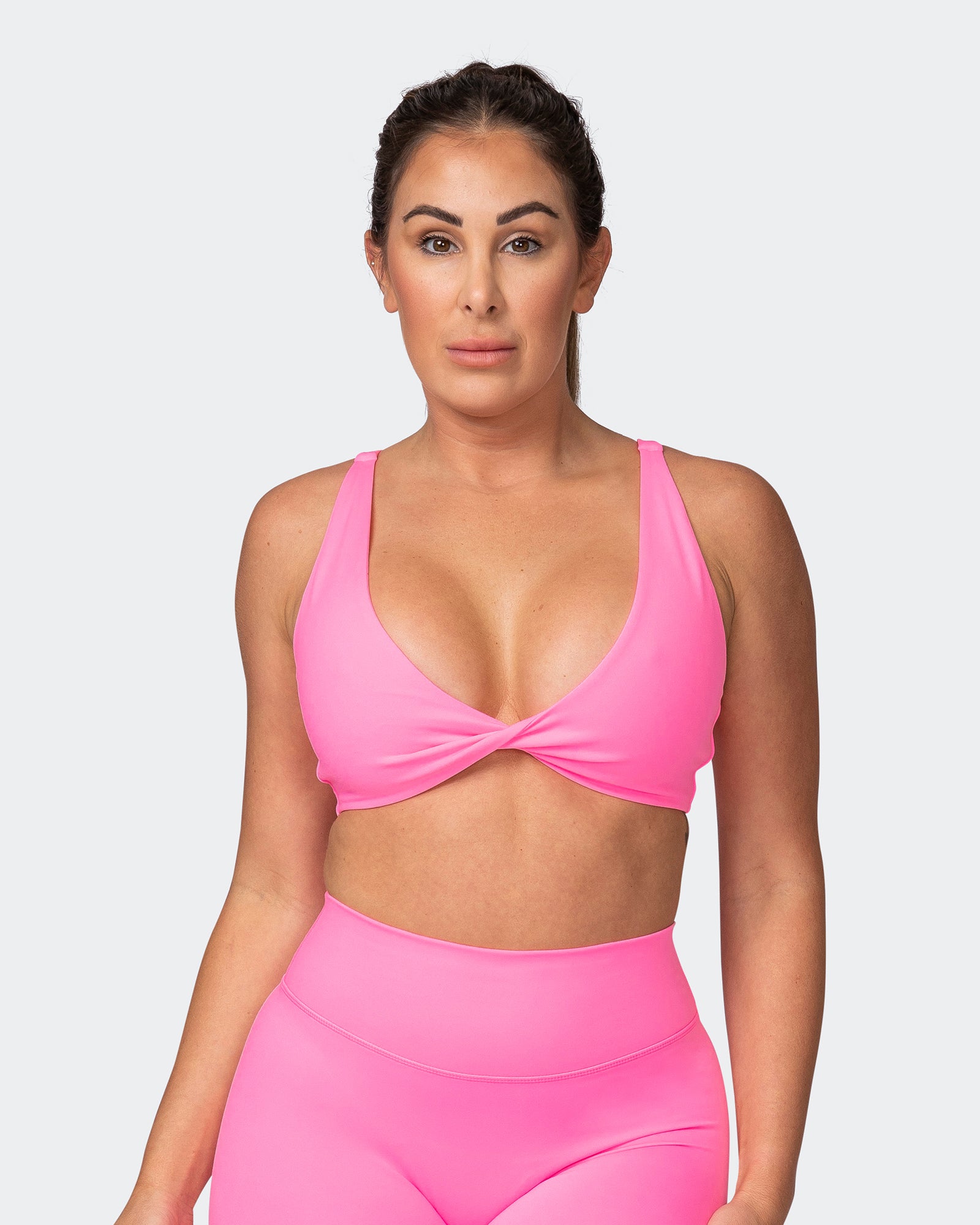 Demi Bralette - Shocking Pink-Bralettes-XS-042375SHKPNK-XS-MNAPPRL22805-1-Muscle Nation