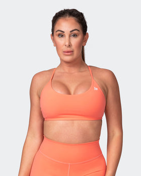 Essence Bralette - Hot Coral-Bralettes-XS-042368HTCORL-XS-MNAPPRL22550-1-Muscle Nation