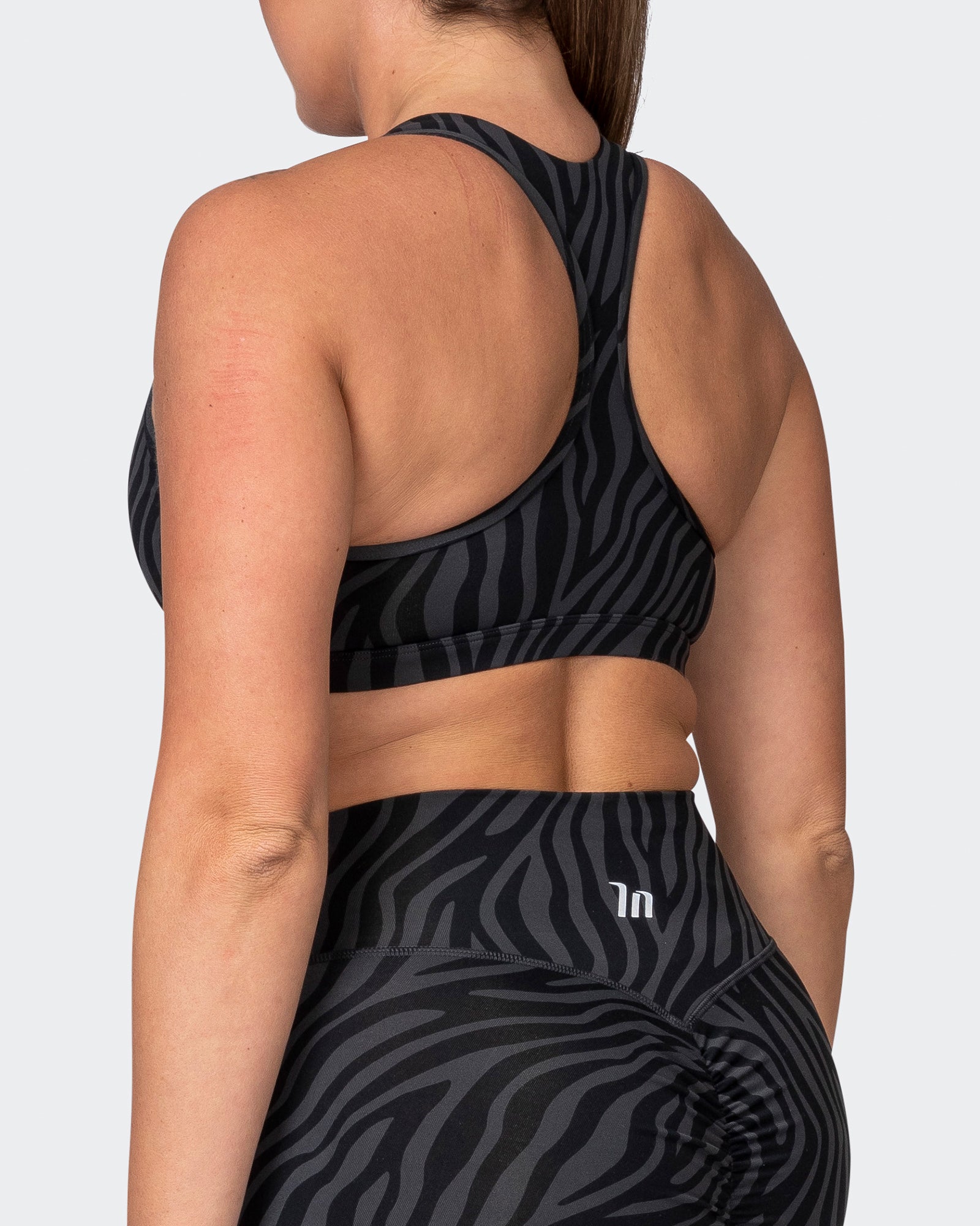 Flex Bra - Monochrome Zebra Print-Sports Bras-XS-042369MCHZEBPR-XS-MNAPPRL22590-5-Muscle Nation