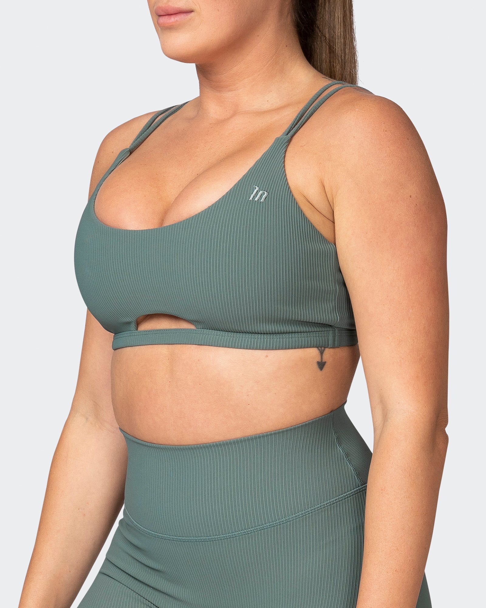 All Day Rib Bralette - Olive Smoke-Bralettes-XS-042381OLVSMK-XS-MNAPPRL23016-3-Muscle Nation