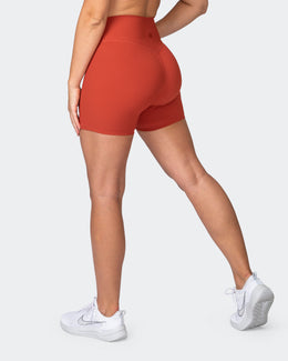 Zero Rise Rib Midway Shorts - Burnt Orange-Shorts-XXS-042382BRORNG-XXS-MNAPPRL23067-1-Muscle Nation