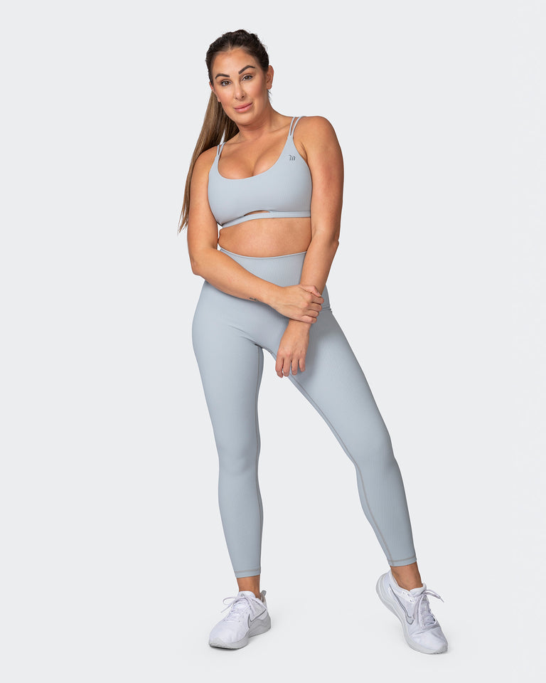Zero Rise Rib Ankle Length Leggings - Oyster-Leggings-XXS-042383OYST-XXS-MNAPPRL23094-7-Muscle Nation